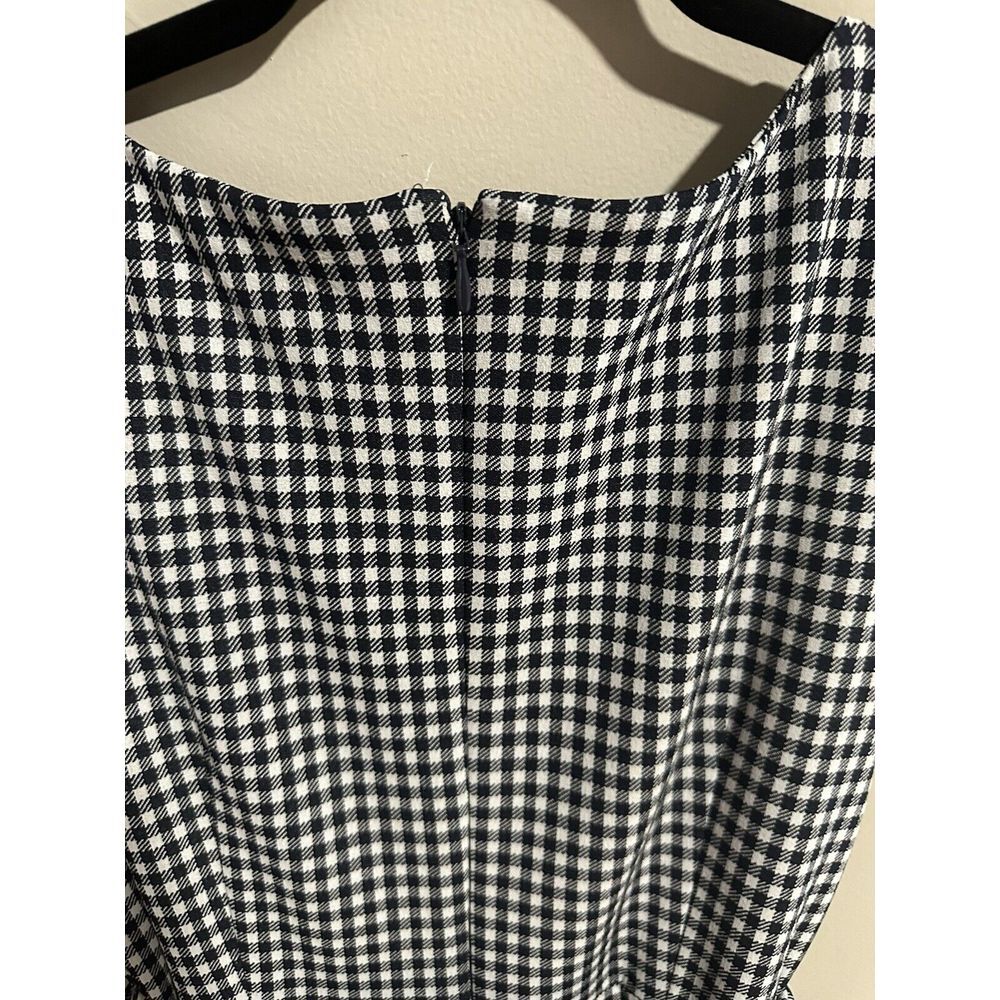 Calvin Klein Black and White Gingham Midi Dress - Picture 9 of 14